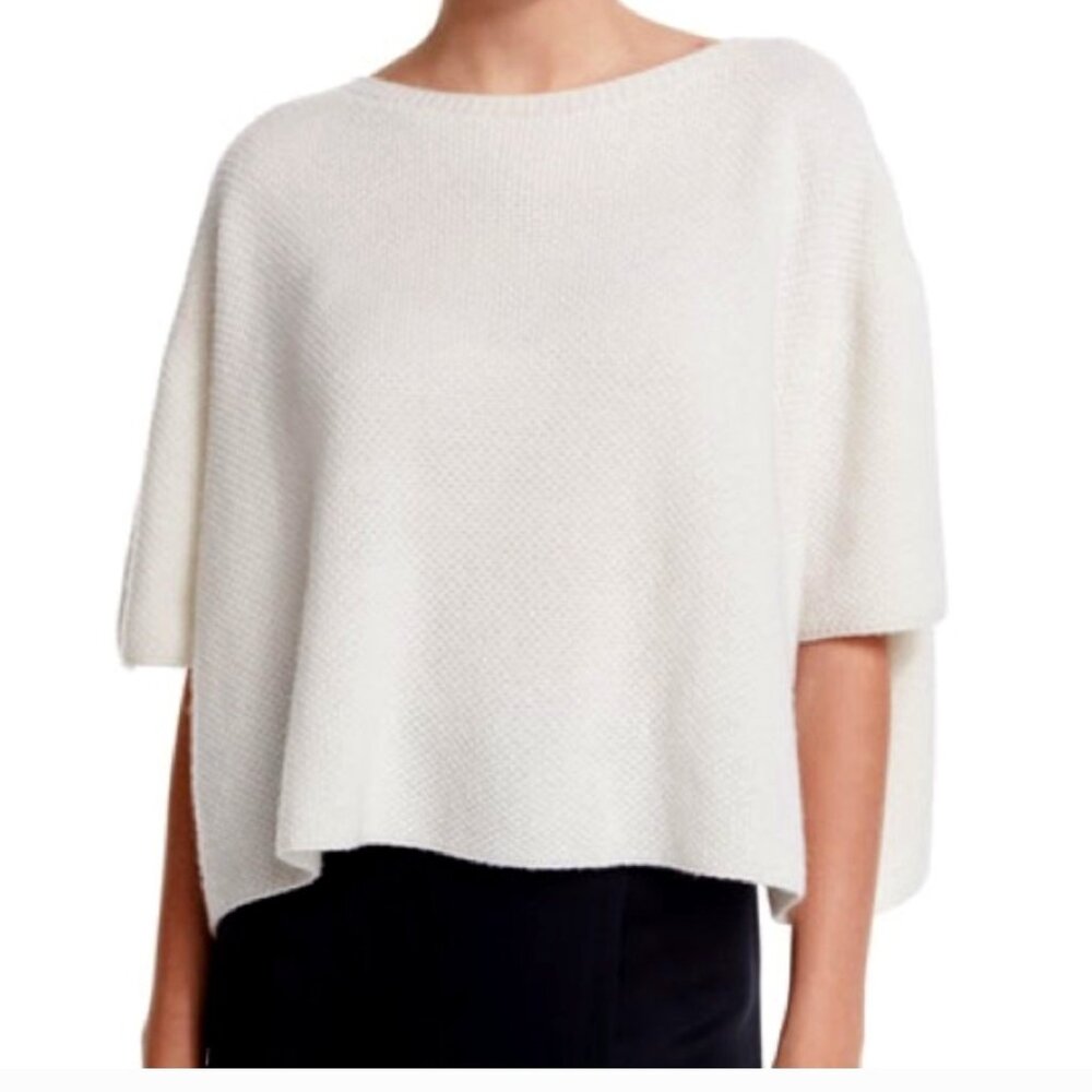 Helmut Lang Italian Cashmere Crop Pullover Sweater